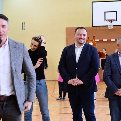 Pokazowy trening piłki ręcznej w Tychach. fot. Patryk Pyrlik / UMWS