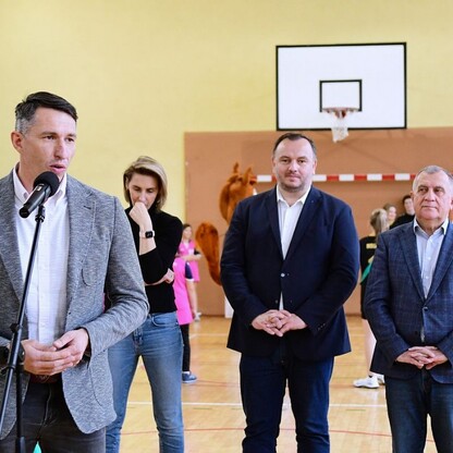 Pokazowy trening piłki ręcznej w Tychach. fot. Patryk Pyrlik / UMWS