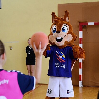 Pokazowy trening piłki ręcznej w Tychach. fot. Patryk Pyrlik / UMWS