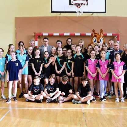 Pokazowy trening piłki ręcznej w Tychach. fot. Patryk Pyrlik / UMWS