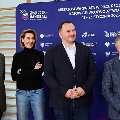 Pokazowy trening piłki ręcznej w Tychach. fot. Patryk Pyrlik / UMWS