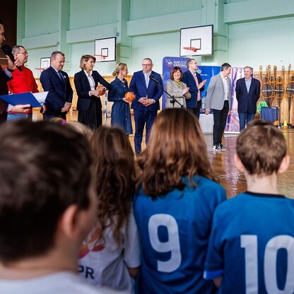 Spotkanie z ambasadorami mistrzostw świata w piłce ręcznej. fot. Andrzej Grygiel / UMWS