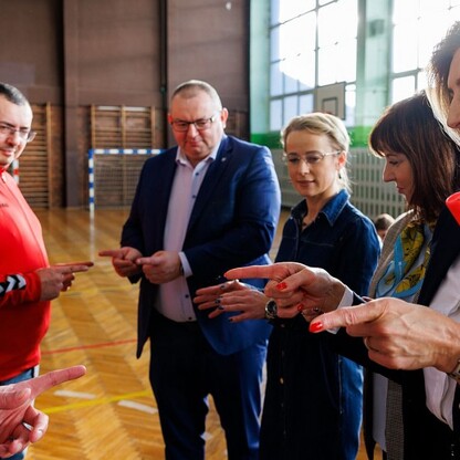 Spotkanie z ambasadorami mistrzostw świata w piłce ręcznej. fot. Andrzej Grygiel / UMWS