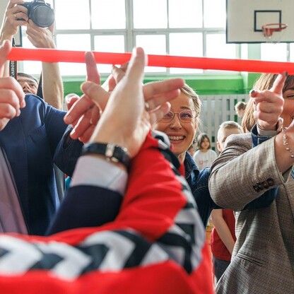 Spotkanie z ambasadorami mistrzostw świata w piłce ręcznej. fot. Andrzej Grygiel / UMWS