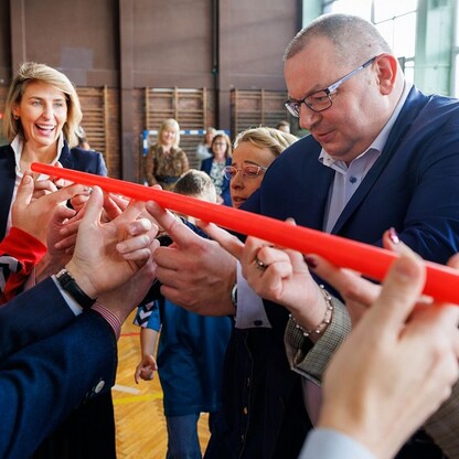 Spotkanie z ambasadorami mistrzostw świata w piłce ręcznej. fot. Andrzej Grygiel / UMWS