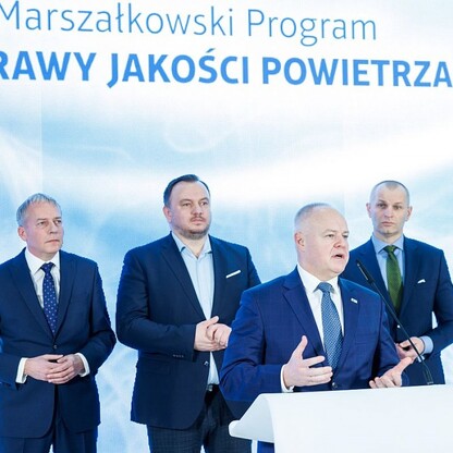 Konferencja prasowa inaugurująca Marszałkowski Program Poprawy Jakości Powietrza. fot. Andrzej Grygiel / UMWS