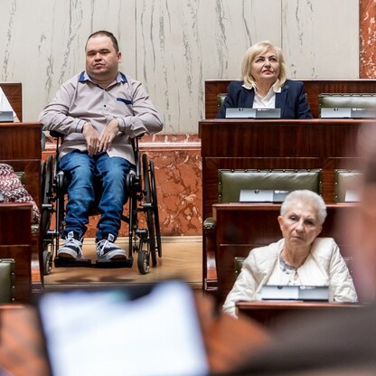 Obradował Sejmik Osób Niepełnosprawnych Województwa Śląskiego. fot. Tomasz Żak / UMWS