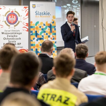 Kongres Młodzieżowych Drużyn Pożarniczych na Stadionie Śląskim. fot. Tomasz Żak / UMWS