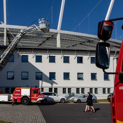 Kongres Młodzieżowych Drużyn Pożarniczych na Stadionie Śląskim. fot. Tomasz Żak / UMWS