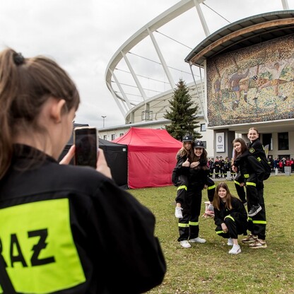 Kongres Młodzieżowych Drużyn Pożarniczych na Stadionie Śląskim. fot. Tomasz Żak / UMWS