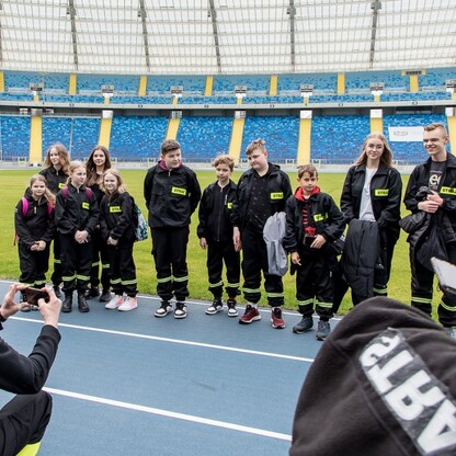 Kongres Młodzieżowych Drużyn Pożarniczych na Stadionie Śląskim. fot. Tomasz Żak / UMWS