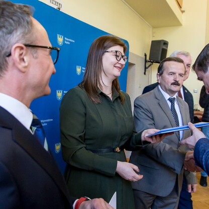 Wręczenie umów dla gmin Subregionu Północnego w ramach Programu Rozwoju Obszarów Wiejskich Województwa Śląskiego. fot. Tomasz Żak / UMWS