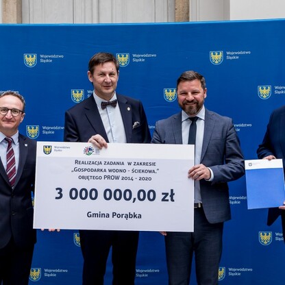 Wręczenie umów dla gmin Subregionu Połódniowego w ramach Programu Rozwoju Obszarów Wiejskich Województwa Śląskiego. fot. Tomasz Żak / UMWS