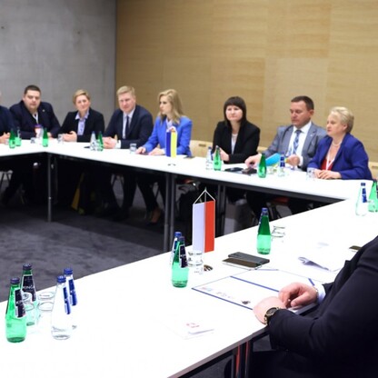 Spotkanie z delegacjami z Ukrainy. fot. Andrzej Grygiel / UMWS