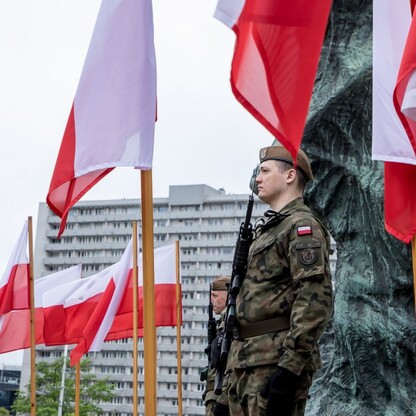 Obchody Święta Narodowego Trzeciego Maja w Katowicach. fot. Tomasz Żak / UMWS