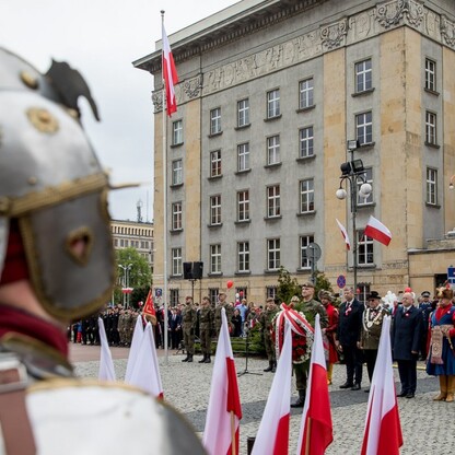 Obchody Święta Narodowego Trzeciego Maja w Katowicach. fot. Tomasz Żak / UMWS