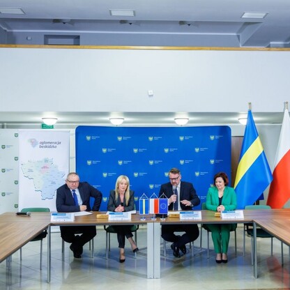 Podpisanie porozumienia dot. realizacji Zintegrowanych Inwestycji Terytorialnych. fot. Andrzej Grygiel / UMWS