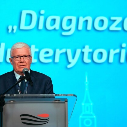 Konferencji „Nie ma przyszłości bez samorządności. Perspektywy, wyzwania i rola samorządu terytorialnego”. fot. Andrzej Grygiel / UMWS