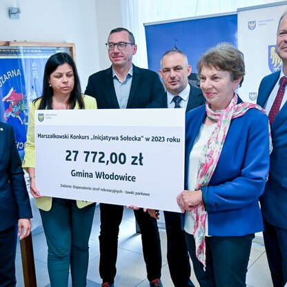 Wręczenie czeków Marszałkowskiego Konkursu „Inicjatywa Sołecka”. fot. Sylwia Miklas/UMiG Pilica
