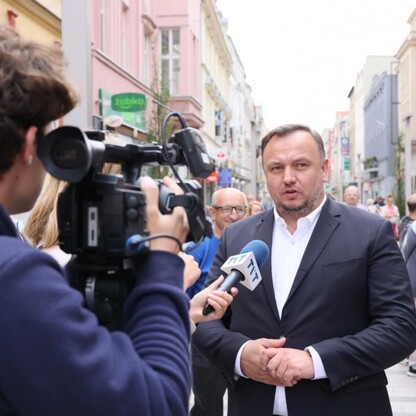 Otwarcie ul. Dworcowej w Bytomiu  po modernizacji. fot. Andrzej Grygiel / UMWS