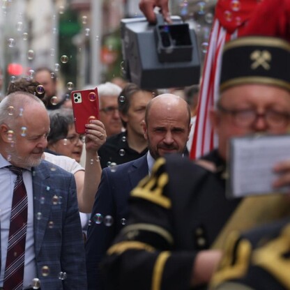 Otwarcie ul. Dworcowej w Bytomiu  po modernizacji. fot. Andrzej Grygiel / UMWS