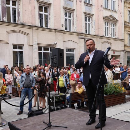 Otwarcie ul. Dworcowej w Bytomiu  po modernizacji. fot. Andrzej Grygiel / UMWS