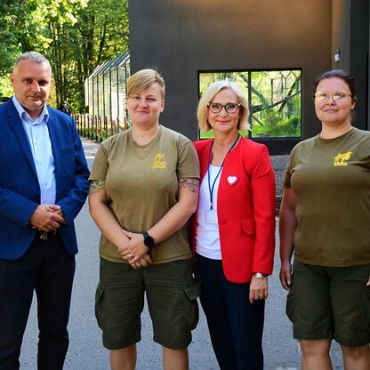 Otwarcie kompleksu hodowlanego dla rysi i rosomaków. fot. Patryk Pyrlik / UMWS