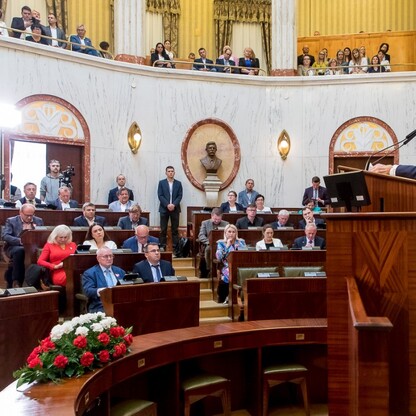 Uroczysta sesja Sejmiku Województwa Śląskiego. fot. Tomasz Żak / UMWS