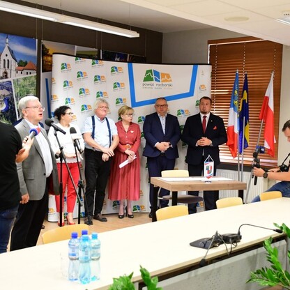 Podpisanie umowy na obwodnicę Raciborza. fot. Patryk Pyrlik / UMWS