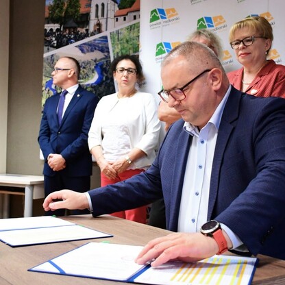Podpisanie umowy na obwodnicę Raciborza. fot. Patryk Pyrlik / UMWS