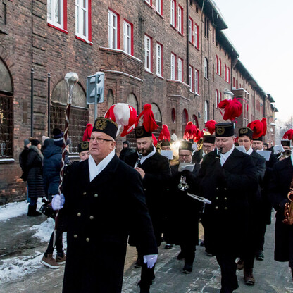 Górnicza orkiestra w katowickiej dzielnicy Nikiszowiec. fot. Tomasz Żak / UMWS