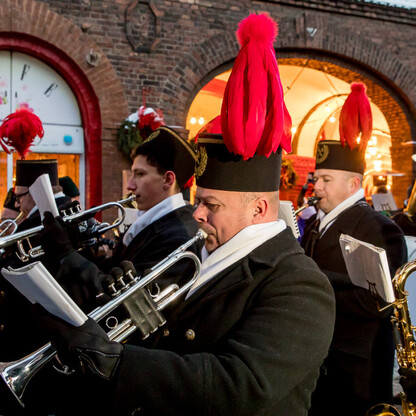 Górnicza orkiestra w katowickiej dzielnicy Nikiszowiec. fot. Tomasz Żak / UMWS