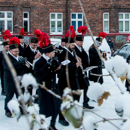 Górnicza orkiestra w katowickiej dzielnicy Nikiszowiec. fot. Tomasz Żak / UMWS