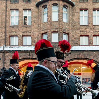 Górnicza orkiestra w katowickiej dzielnicy Nikiszowiec. fot. Tomasz Żak / UMWS