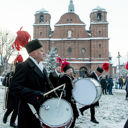 Górnicza orkiestra w katowickiej dzielnicy Nikiszowiec. fot. Tomasz Żak / UMWS
