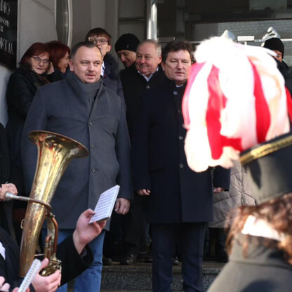 Uroczyste odsłonięcie Beboka Radia Katowice. fot. Andrzej Grygiel / UMWS