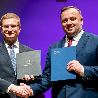 Konferencja prasowa dot. umowy na temat współprowadzenia Filharmonii Częstochowskiej. fot. Tomasz Żak / UMWS