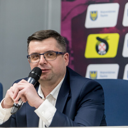Konferencja prasowa dotycząca przyszłorocznego wydarzenia żużlowego na Stadionie Śląskim. fot Tomasz Żak / UMWS
