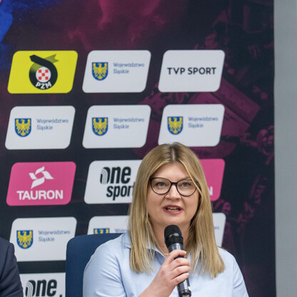 Konferencja prasowa dotycząca przyszłorocznego wydarzenia żużlowego na Stadionie Śląskim. fot Tomasz Żak / UMWS