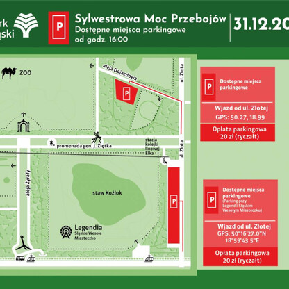 Sylwestrowa Moc Przebojów - parkingi. graf. Stadion Śląski
