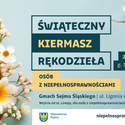 Festyn ręcznie robionych wyrobów na Święta Wielkanocne w Gmachu Sejmu Śląskiego. (wygenerowano przez AI)