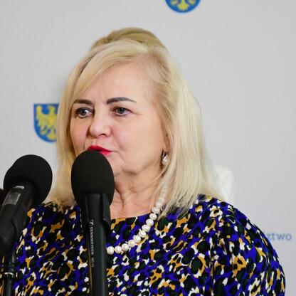 Wicemarszałek Łukasz Czopik przemawia na briefingu w Gmachu Sejmu Śląskiego, prezentując program in-vitro dla par niepłodnych. (wygenerowano przez AI)