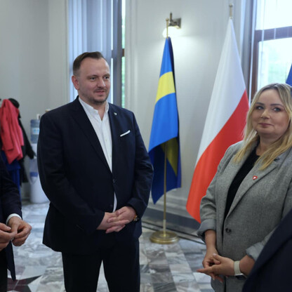 Briefing dot. połączenia kolejowego Gliwice-Rybnik. fot. Andrzej Grygiel / UMWS