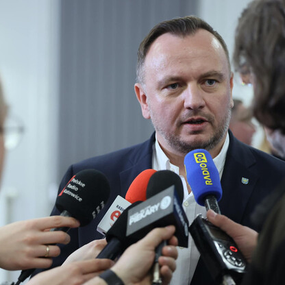 Briefing dot. połączenia kolejowego Gliwice-Rybnik. fot. Andrzej Grygiel / UMWS