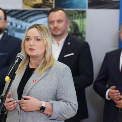 Briefing dot. połączenia kolejowego Gliwice-Rybnik. fot. Andrzej Grygiel / UMWS