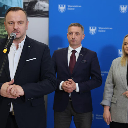Briefing dot. połączenia kolejowego Gliwice-Rybnik. fot. Andrzej Grygiel / UMWS