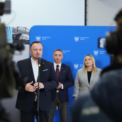 Briefing dot. połączenia kolejowego Gliwice-Rybnik. fot. Andrzej Grygiel / UMWS