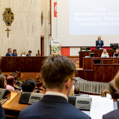 Inauguracyjna Sesja Młodzieżowego Sejmiku Województwa Śląskiego kadencji 2024-2026. fot. Tomasz Żak / UMWS