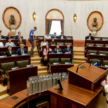 Inauguracyjna Sesja Młodzieżowego Sejmiku Województwa Śląskiego kadencji 2024-2026. fot. Tomasz Żak / UMWS