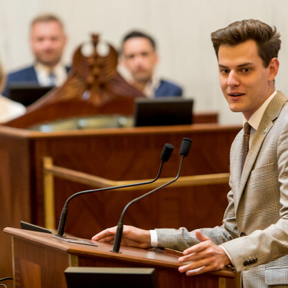 Inauguracyjna Sesja Młodzieżowego Sejmiku Województwa Śląskiego kadencji 2024-2026. fot. Tomasz Żak / UMWS